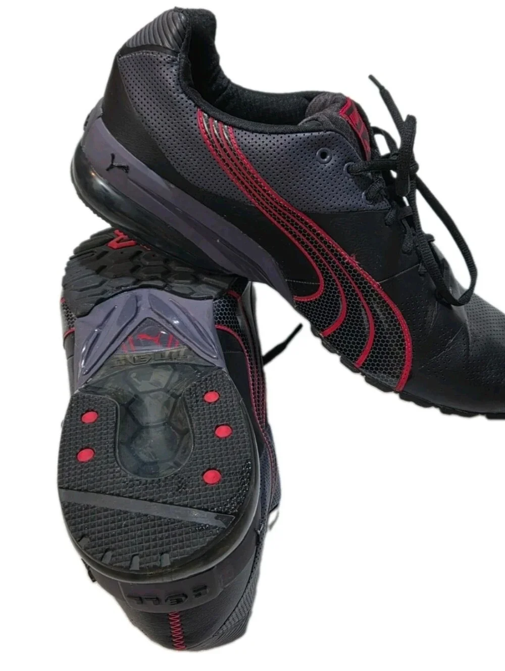 Puma Mens Viz Runner Black Casual Shoes Sneakers, Size 13, Great Shape+Real Pics